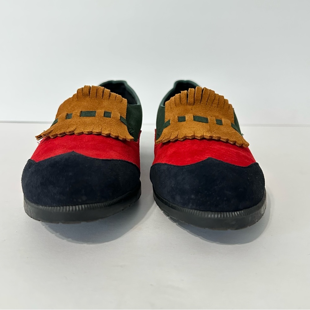 Vintage Loafers Artsy Art to Wear Maximalist Dopamine Kiltie Colorblock Sz 6.5 - Picture 5 of 11